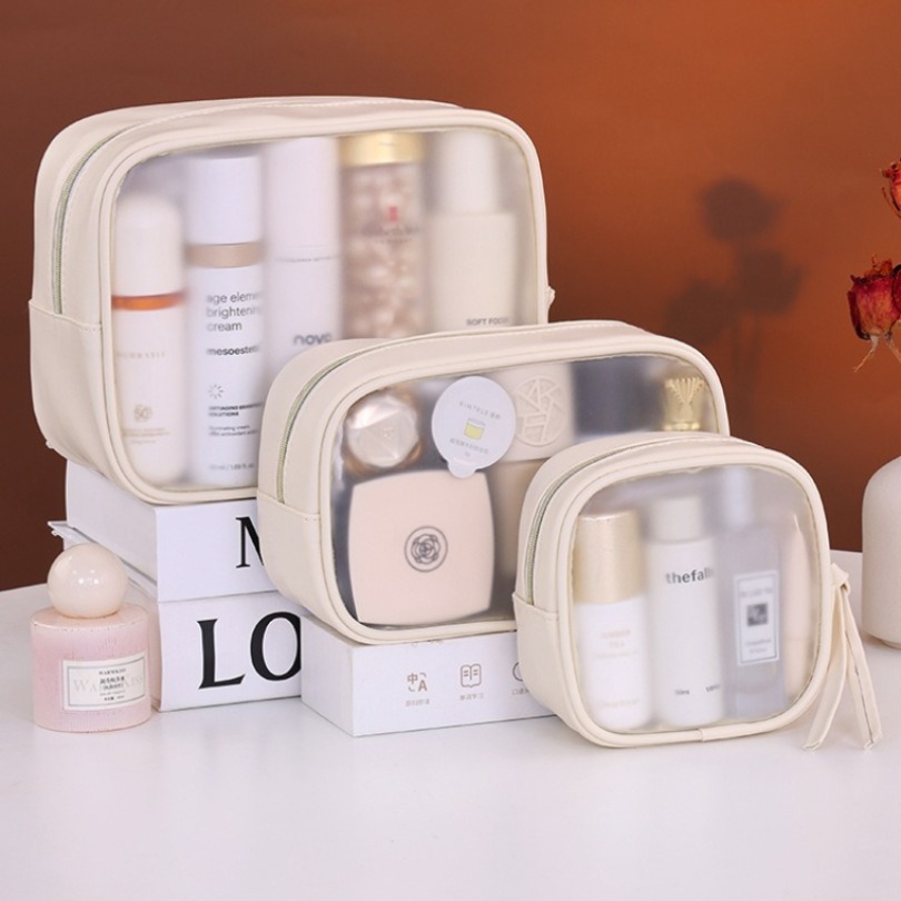 Luxury Skincare Samples - Набор полупрозрачных люксовых косметичек, 3 шт.,